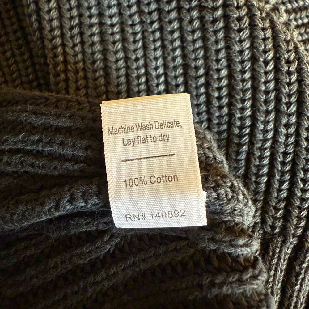 Marine Layer Ezra Cozy Cotton V-Neck Blue-Grey Sweater Size M NWT - Picture 8 of 8